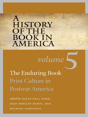 cover image of A History of the Book in America
